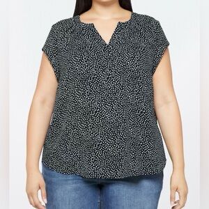 41 Hawthorn Black and White Patterned Blouse